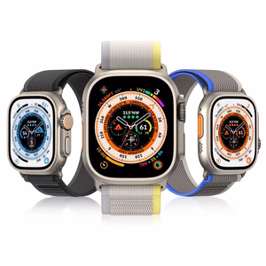 DUX DUCIS ranneke YJ nailon Apple Watch 42 / 44 / 45 / 49 mm musta harmaa