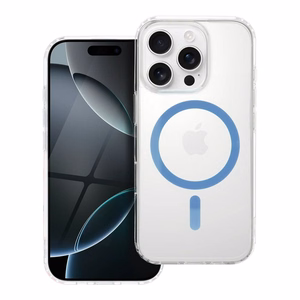 Drop Glue Colorful Ring Mag Cover -suojakuori Samsung A57:lle, MagSafe-yhteensopiva, vaaleansininen
