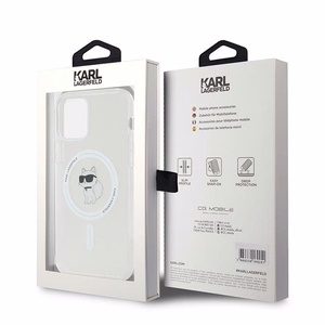 Karl Lagerfeld IML Choupette MagSafe suojakuori iPhone 12 / 12 Pro:lle - läpinäkyvä