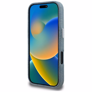 Karl Lagerfeld FW Jeans Signature Logo Suojakuori iPhone 16 Pro - sininen