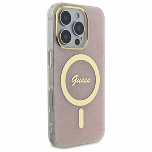 Guess IML 4G MagSafe Suojakuori iPhone 16 Pro Max:lle - Vaaleanpunainen