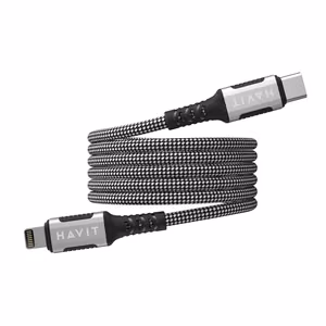 Havit CB6298 - Magnetic USB type C-Lightning cable, 1 m (black)