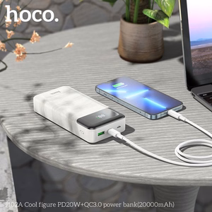 Varavirtalähde (f) Hoco 20000 mAh QC3.0 PD 3A 20W J102A valkoinen