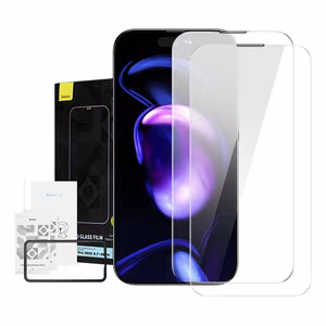 Baseus Crystal karkaistu lasi pölytiivis 0.3mm iPhone 14 Pro Maxille (2kpl)