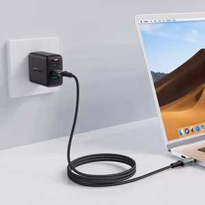 Acefast C1-09 USB-C / USB-C USB4 PD3.1 kaapeli 5A 1m - harmaa-musta