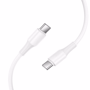 Kaapeli USB-C - USB-C Hoco 3A 60W 1 m X120 valkoinen