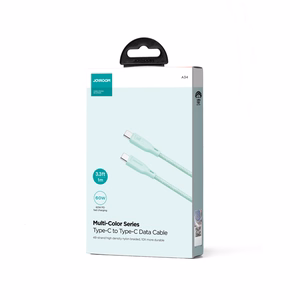 Joyroom Multi-Color Series S-A34 USB-C / USB-C PD 60W kaapeli 1m - vihreä