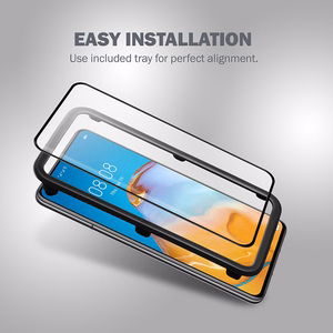 Crong 3D Armor Glass 9H tempered-glass screen protector for Huawei P40, with installation frame
