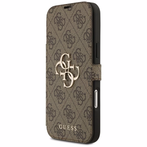 Guess Book 4G Metal Logo -suojakuori iPhone 17 Pro Max - ruskea