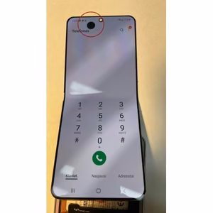 LCD-naytto yhteensopiva Samsung F711 Z Flip3 musta (vikojen kanssa 1) (NF versio)