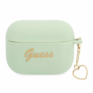 Guess GUAPLSCHSN AirPods Pro suojakuori vihreä/vihreä Silikoni Charm Sydänmallisto
