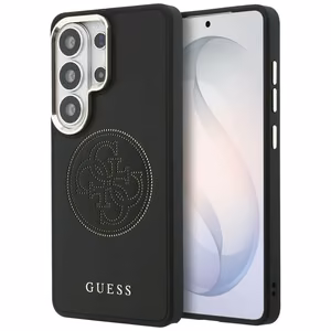 Guess suojakuori Perforated Logo MagSafe Samsung Galaxy S26 Ultra:lle musta