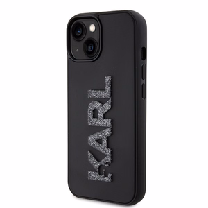 Karl Lagerfeld Suojakuori iPhone 15 6,1 KLHCP15S3DMBKCK musta HC 3D Logo Glitter