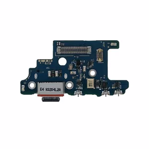 Latausliitin yhteensopiva Samsung G985 S20 Plussan kanssa flex-kaapelilla / hopea OEM