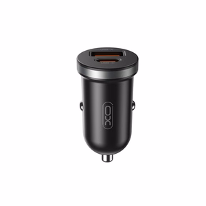 XO auton laturi CC56 PD 30W QC 1x USB 1x USB-C musta