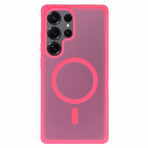 Tel Protect Aura Matte Magsafe suojakuori Samsung Galaxy S25 Ultra, kirkkaanpinkki