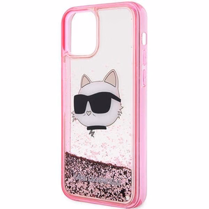 Karl Lagerfeld KLHCP12MLNCHCP iPhone 12 / 12 Pro 6.1" vaaleanpunainen/vaaleanpunainen kovakuori Glitter Choupette Head