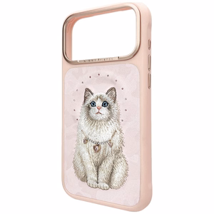 Nimmy Lucky Fashion Cat MagSafe Suojakuori iPhone 17 Pro - Vaaleanpunainen