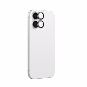 AmazingThing AR Aluminum 2 Lens Glass kameralinssikehyksellä iPhone 16 / 16 Plus:lle - musta