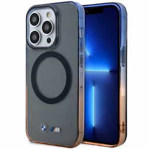BMW BMHMP14XHTGE Suojakuori iPhone 14 Pro Max 6.7" harmaa/harmaa hardcase Gradient Bumper MagSafe