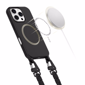 Tech-Protect MagNecklace MagSafe Suojakuori kaulanauhasolmulla iPhone 16 Pro:lle - Musta