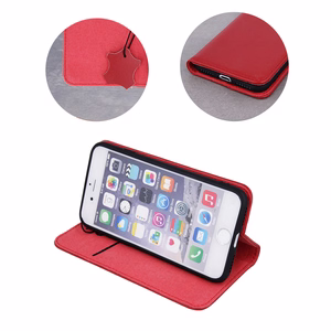 Genuine Leather Smart Pro iPhone 17 Pro 6,3:lle tummanpunainen
