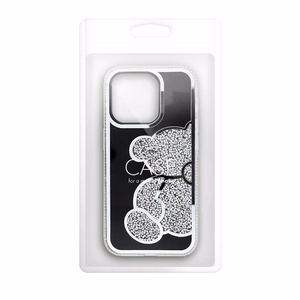Teddy Bear Suojakuori iPhone 16 PRO:lle hopeinen