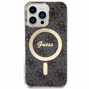 Guess GUHMP13LH4STK iPhone 13 Pro / 13 6.1" musta/musta hardcase 4G MagSafe