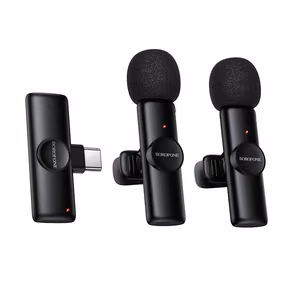 Borofone Lavalier langaton mikrofoni BFK16A Winner Type C musta - 2 kpl