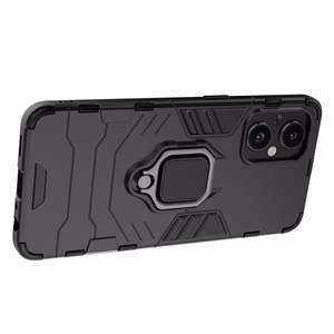 Ring Armor kova hybridi tapauksessa kansi + magneettinen haltija OnePlus Nord N20 5G musta