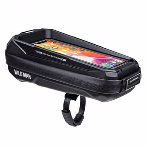 WILDMAN matkalaukku polkupyörän rungolle vetoketjulla, 0,6L (4 "- 7"), MS33, musta