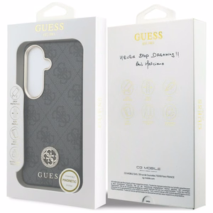 Guess case 4G Rhinestone Round Logo MagSafe for Samsung Galaxy S26 Plus black