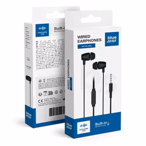 Handsfree Blue Star (PA-E67) 3,5 mm musta