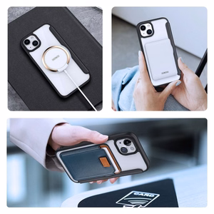 DUX DUCIS lompakkokuori SKIN X PRO MagSafe-yhteensopiva iPhone 15 Plus:lle - musta