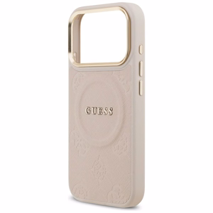 GUESS Suojakuori IPHONE 17 Pro MagSafe GUHMP17LPSAMSECP (PU W/ Peony Hot Stamp) vaaleanpunainen