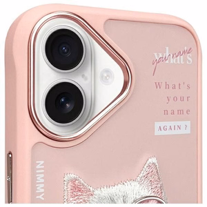 NIMMY Suojakuori COOL&CUTE 2.0 Kissa iPhone 16:lle vaaleanpunainen
