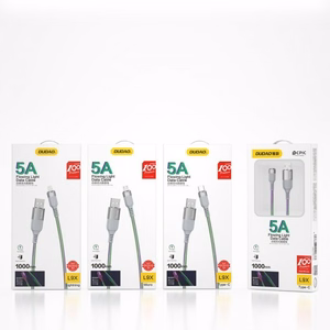 USB Kaapeli Dudao L9XT Flowing Light harmaa Type-C 100cm (LED kaapeli)