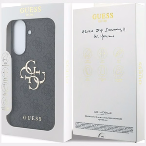 Guess HC PU 4G Big Metal Logo case for Samsung Galaxy A37 black