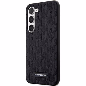 Karl Lagerfeld Saffiano Mono Metal Logo Suojakuori Samsung Galaxy S24+:lle - musta