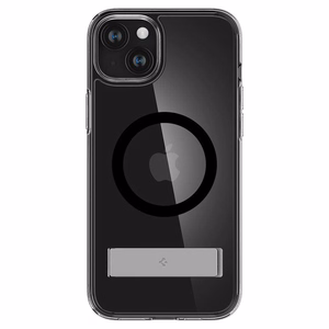 Spigen Ultra Hybrid S MagSafe Suojakuori jalustalla iPhone 15:lle - Musta