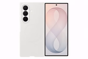 Samsung Galaxy Z Fold8 Ultra Silicone Magnet -suojakuori ja 2 heijastusta vähentävää kalvoa, kermanvärinen