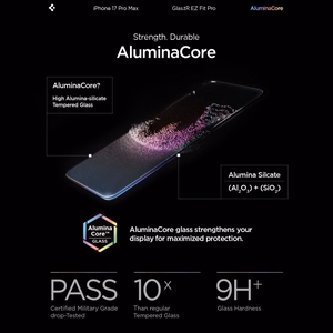 Spigen karkaistu lasi Glas.Tr Ez Fit Pro iPhone 16 Pro Max / 17 Pro Max läpinäkyvä