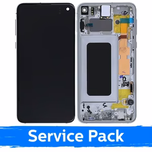 LCD-näyttö yhteensopiva Samsung G970 S10e kehyksellä / Prism White / (Service Pack) +SISÄLTÄÄ AKUN