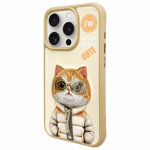 Nimmy Cool&Cute 2.0 Kissa Suojakuori iPhone 15 Pro:lle - vihreä