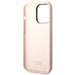 Karl Lagerfeld KLHCP14XSLKHLP iPhone 14 Pro Max 6.7 kovakuori vaaleanpunainen / vaaleanpunainen Silicone Karl's Head