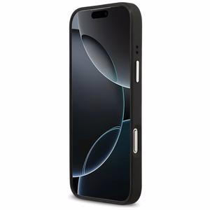 Guess Grained Big 4G Classic Logo Suojakuori iPhone 17 Pro Max:lle - Musta