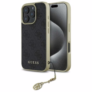 Guess 4G Charms Collection suojakuori iPhone 16 Pro:lle - musta