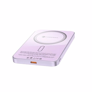 MagSafe-yhteensopiva varavirtalähde Forcell F-Energy SuperSlim F5K8 QC4.0 PD3.0 15W 5000 mAh violetti