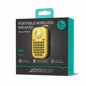 Joyroom Maya JR-MS03 kannettava Bluetooth-kaiutin sisäänrakennetulla taskulampulla - keltainen