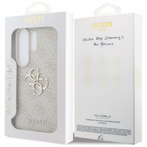 Guess 4G Big Metal Logo Suojakuori Samsung Galaxy S26 Ultra vaaleanpunainen
